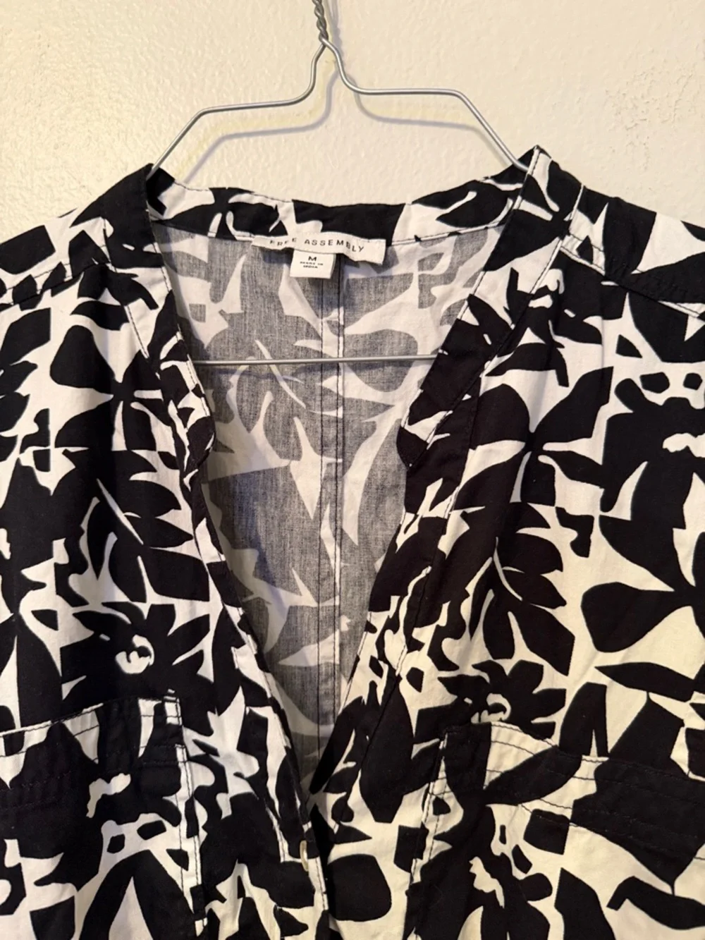 Free Assembly Black and White Belted Utility Dress [Size: M] - Picture 8 of 12